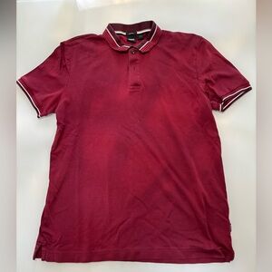 BOSS Burgundy Polo Shirt